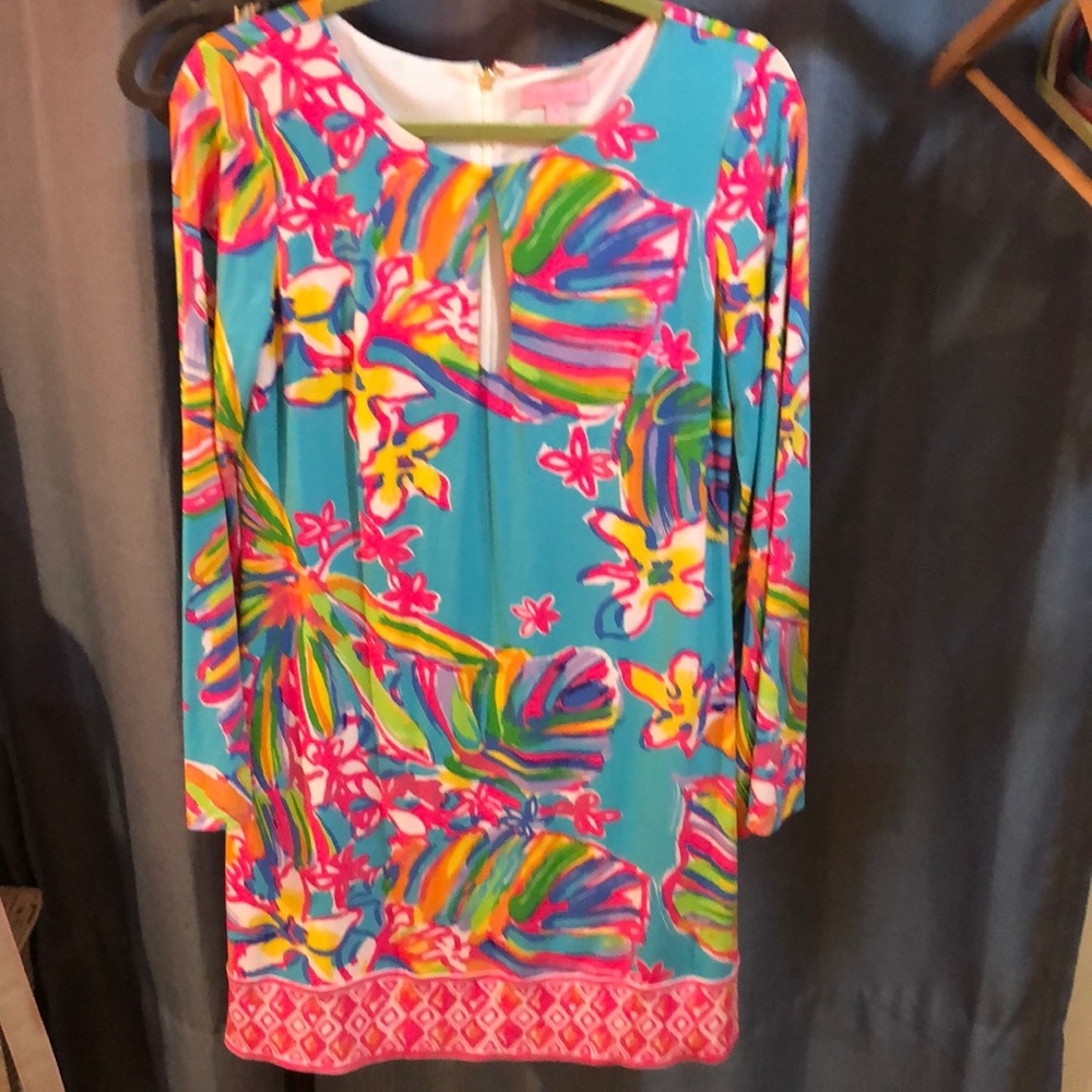 Long sleeve stretchy dress